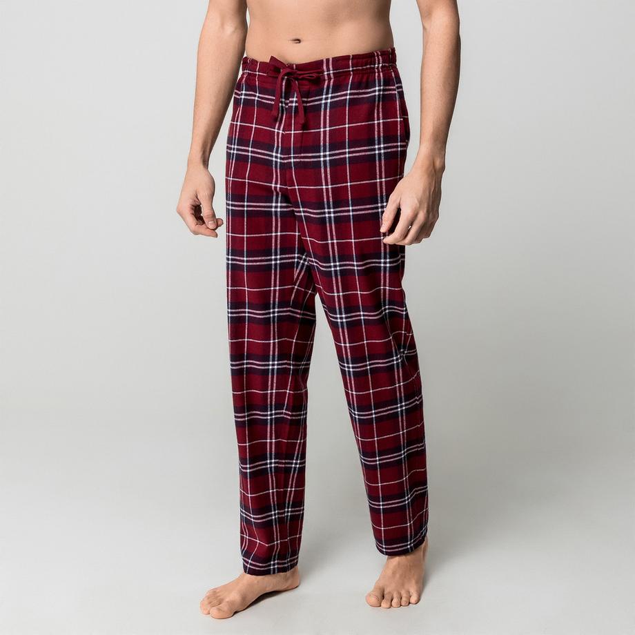 Manor Man Karierte Flanell Pyjamahose  