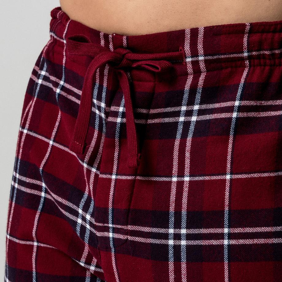 Manor Man Karierte Flanell Pyjamahose  