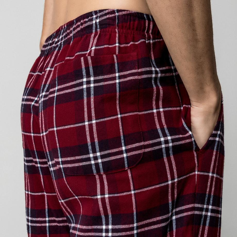 Manor Man Karierte Flanell Pyjamahose  