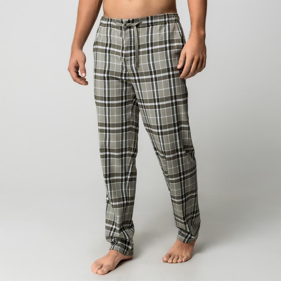 Manor Man Karierte Flanell Pyjamahose  