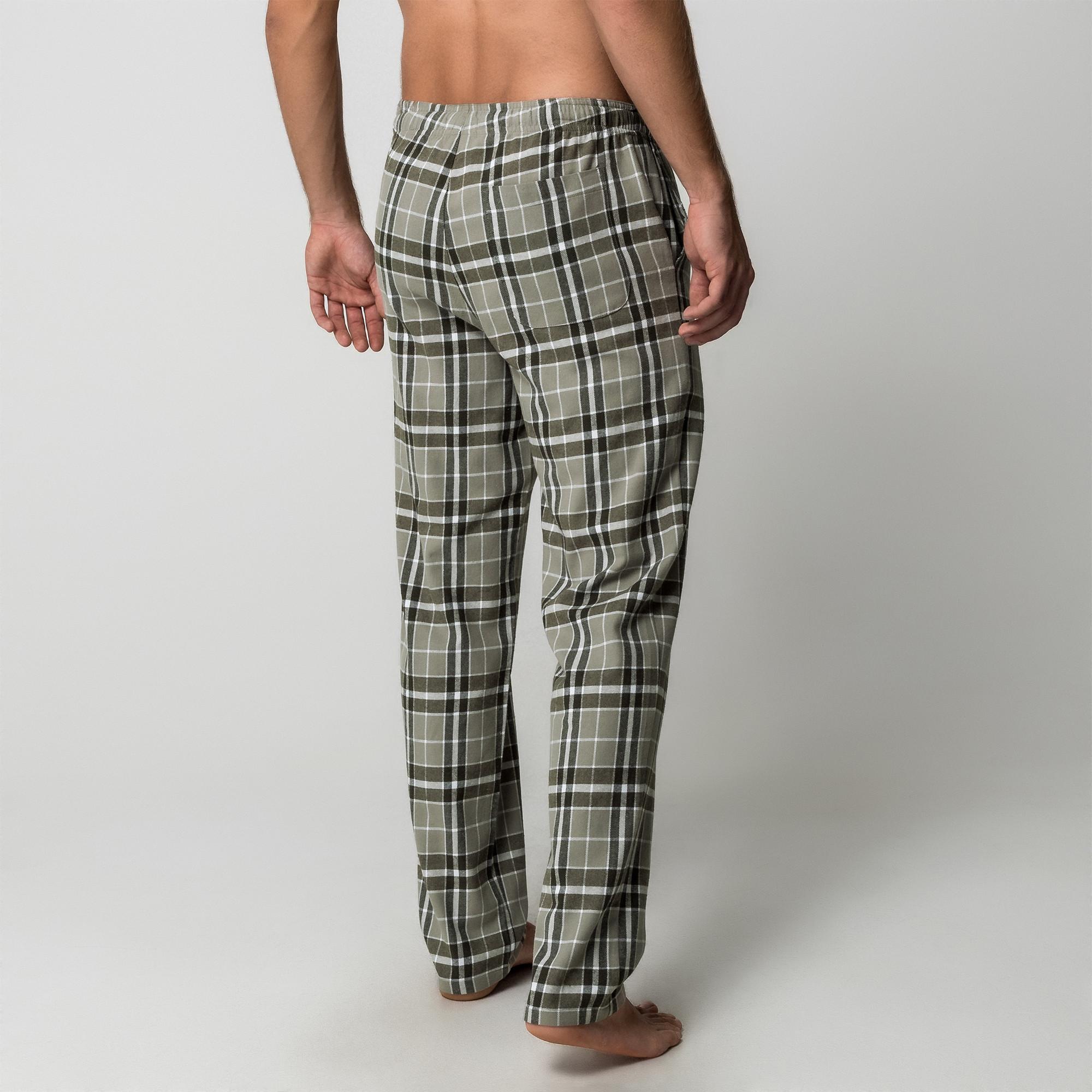 Manor Man Karierte Flanell Pyjamahose  