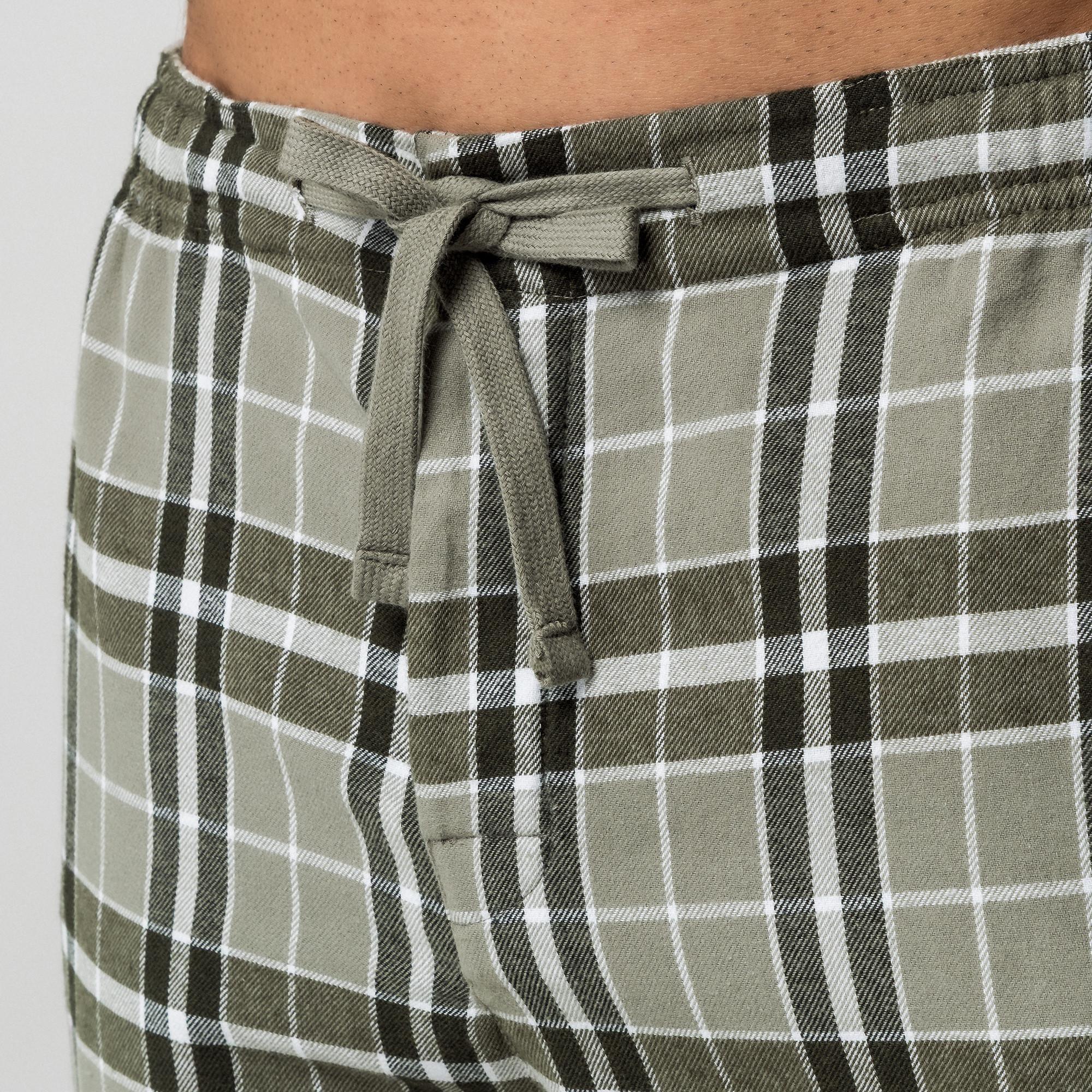 Manor Man Karierte Flanell Pyjamahose  