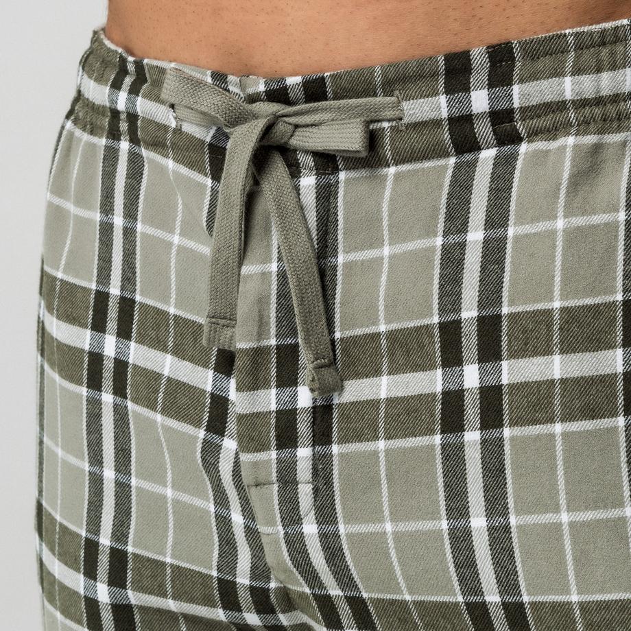 Manor Man Karierte Flanell Pyjamahose  