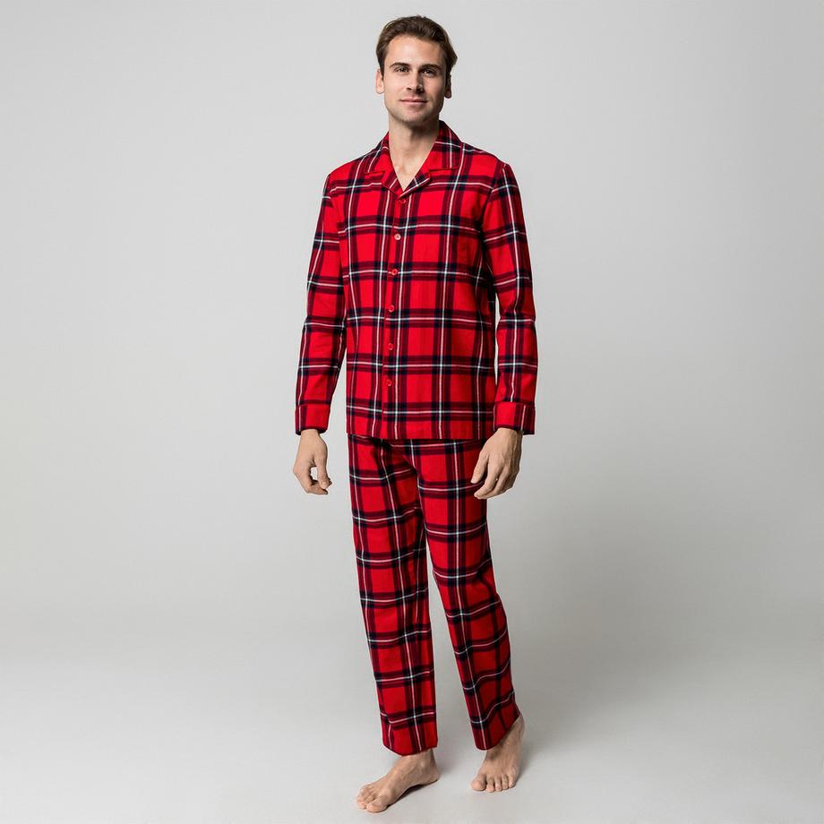Manor Man Ensemble Pyjama Flanelle Carreaux  