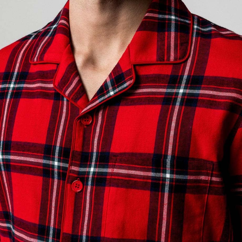 Manor Man Ensemble Pyjama Flanelle Carreaux  