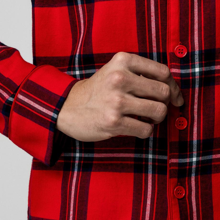 Manor Man Ensemble Pyjama Flanelle Carreaux  