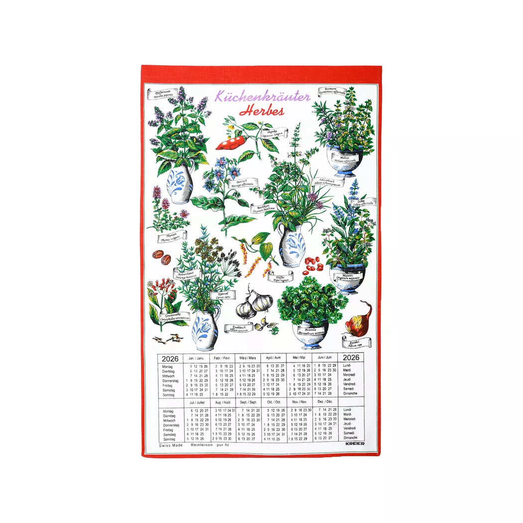 Kreier - Kalender Leinen, 43X68CM, Multicolor