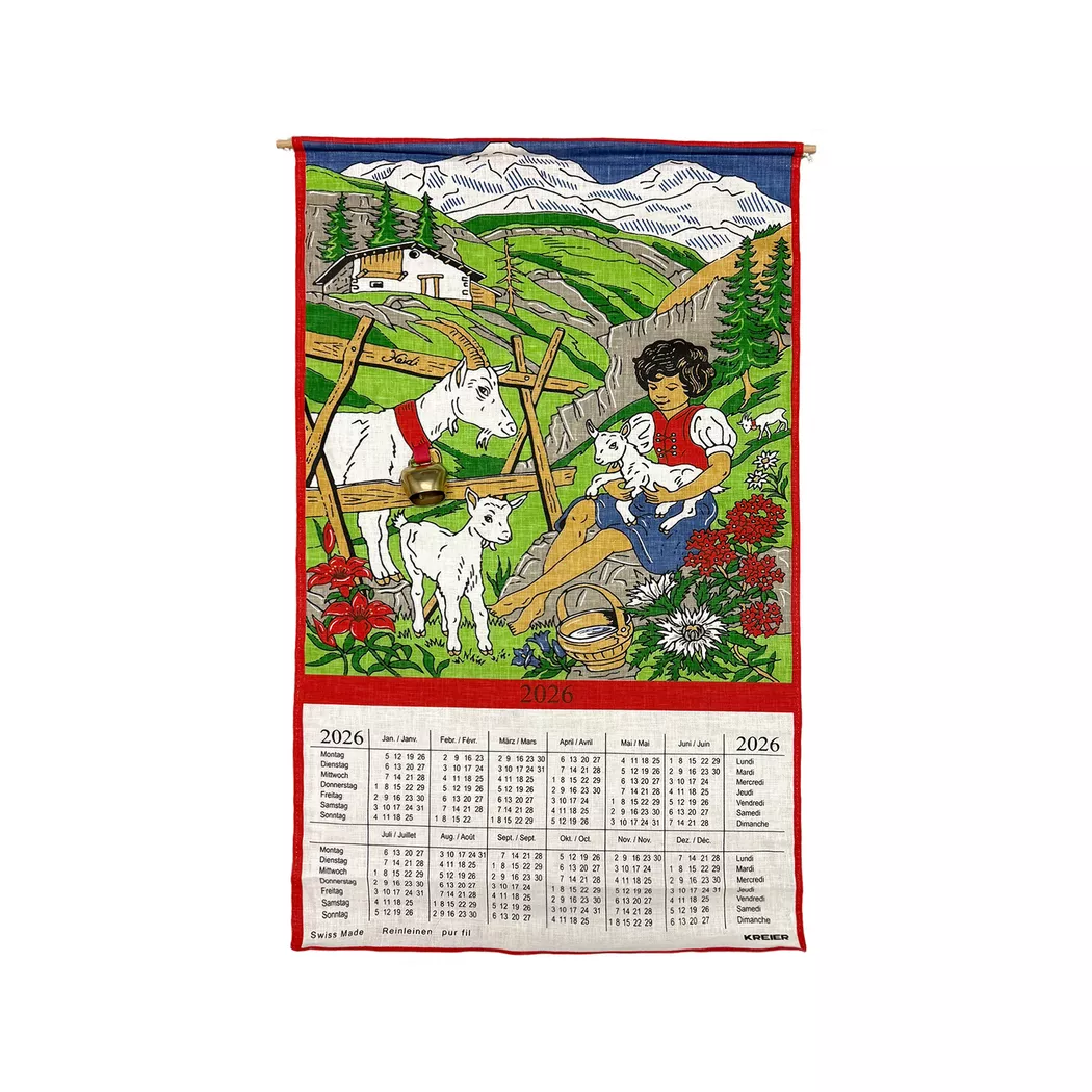 Kreier - Kalender Leinen, 43X68CM, Multicolor