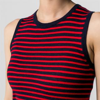 Manor Woman Gilet senza maniche girocollo a righe  