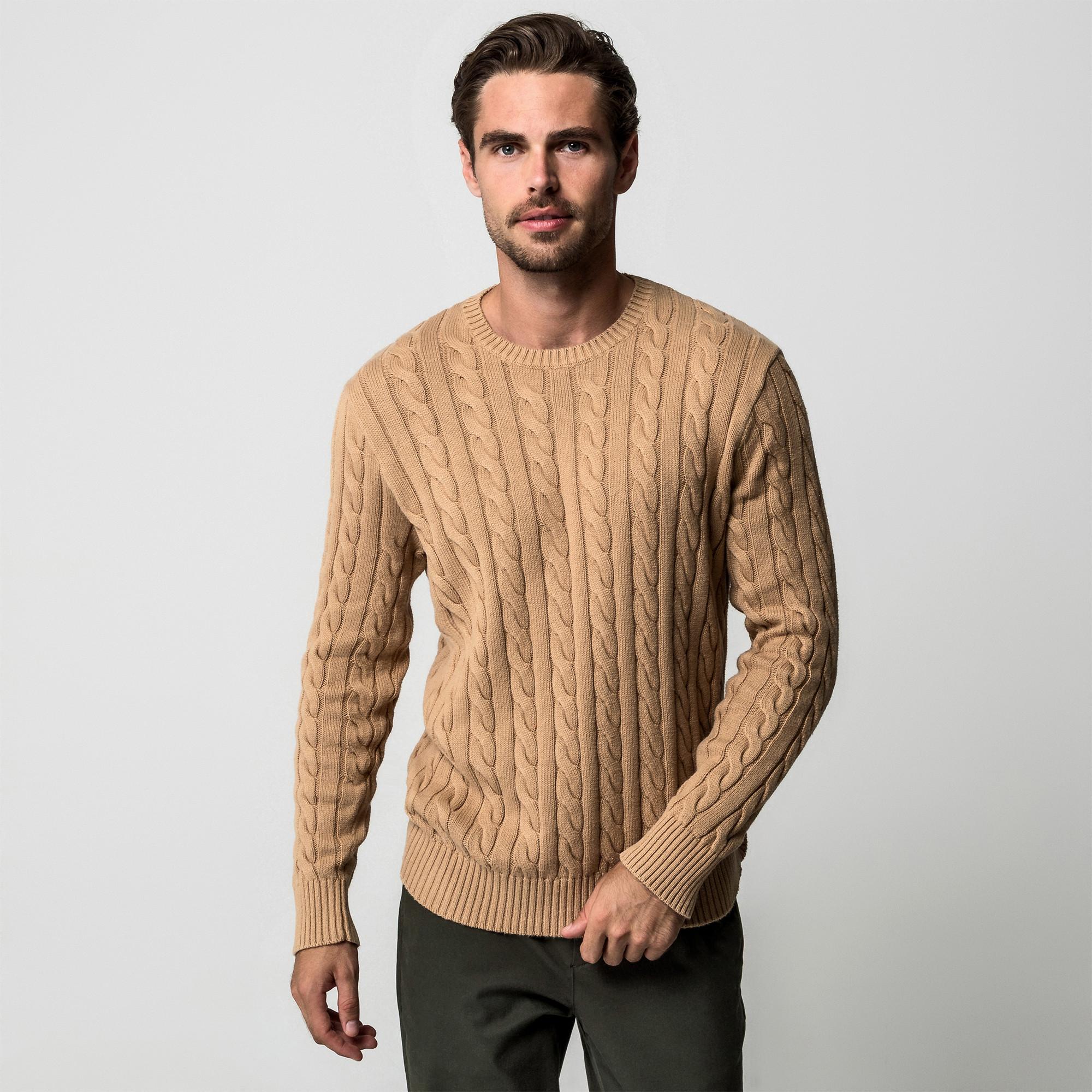 Manor Man Zopfmuster Pullover  