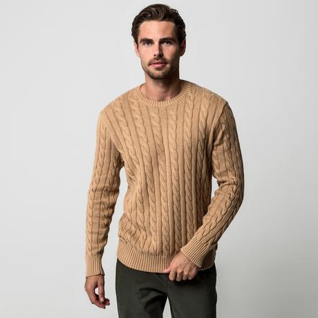 Manor Man Zopfmuster Pullover  
