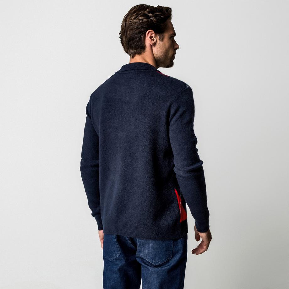 Manor Man Pull Motif Argyle Coupe Droite  