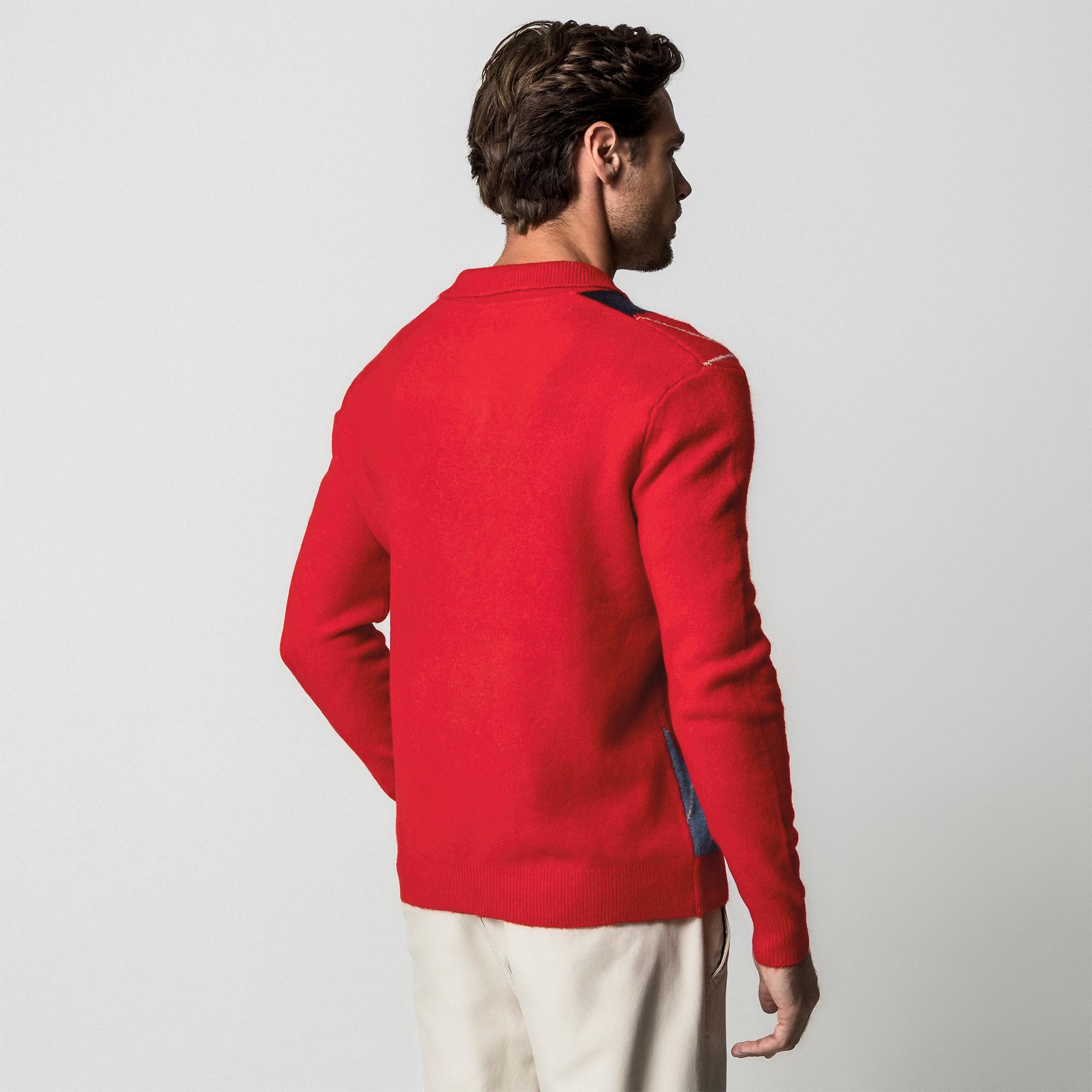 Manor Man Maglione Scollo a V Fantasia Argyle  