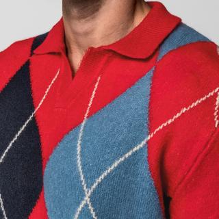 Manor Man Maglione Scollo a V Fantasia Argyle  