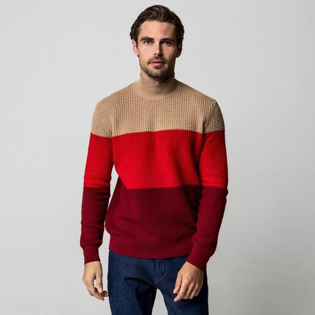 Manor Man Color Block Strickpullover  
