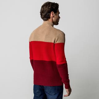 Manor Man Color Block Strickpullover  