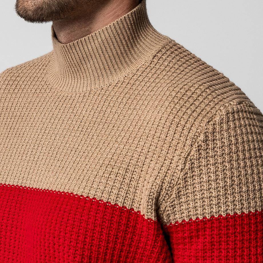 Manor Man Pull tricoté Color Block  