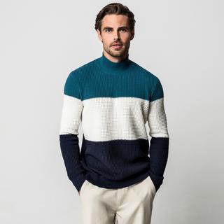 Manor Man Pullover Lavorato a Maglia Color Block  