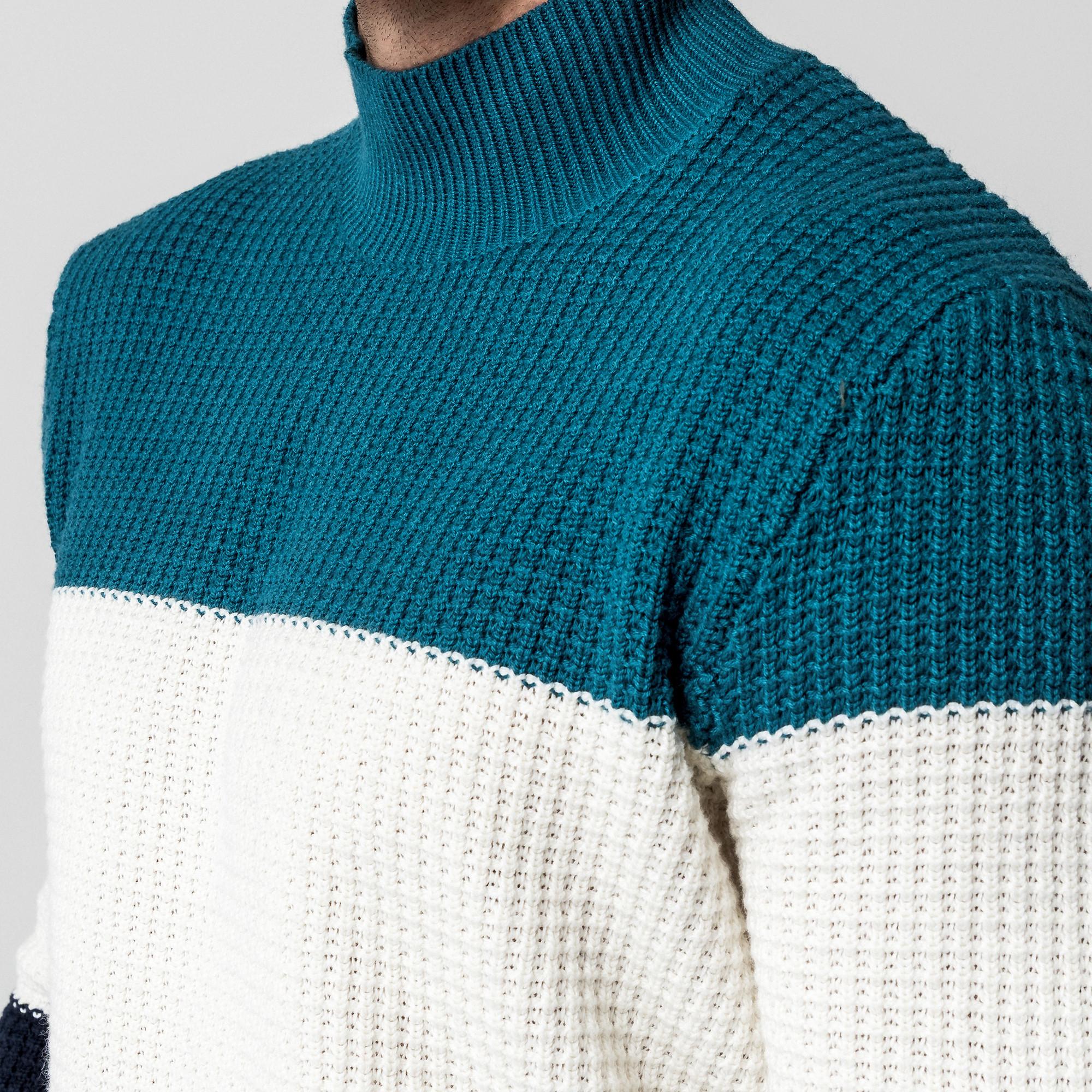 Manor Man Pullover Lavorato a Maglia Color Block  