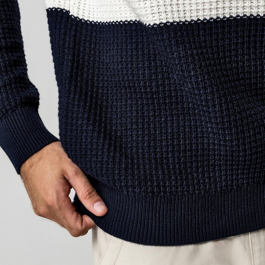 Manor Man Pullover in maglia Color Block  