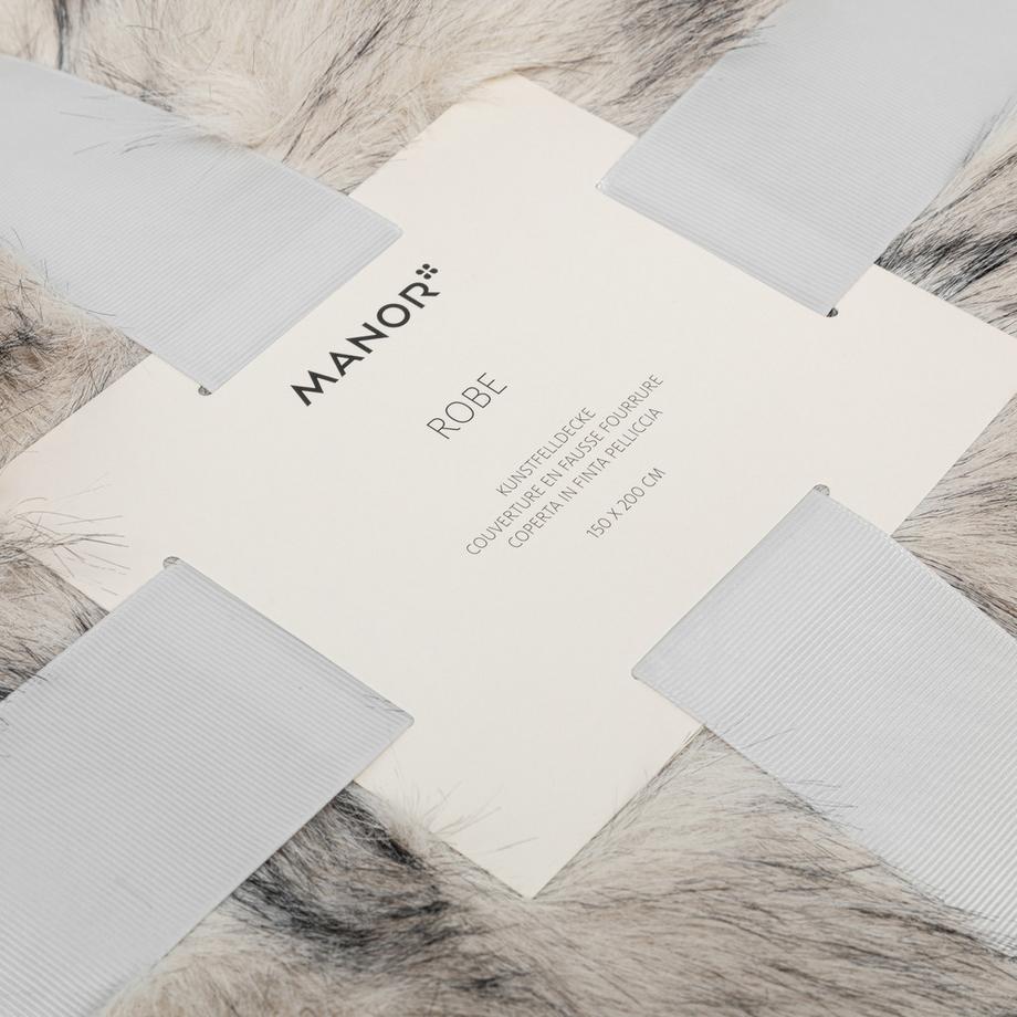 Manor Plaid en fausse fourrure Robe 