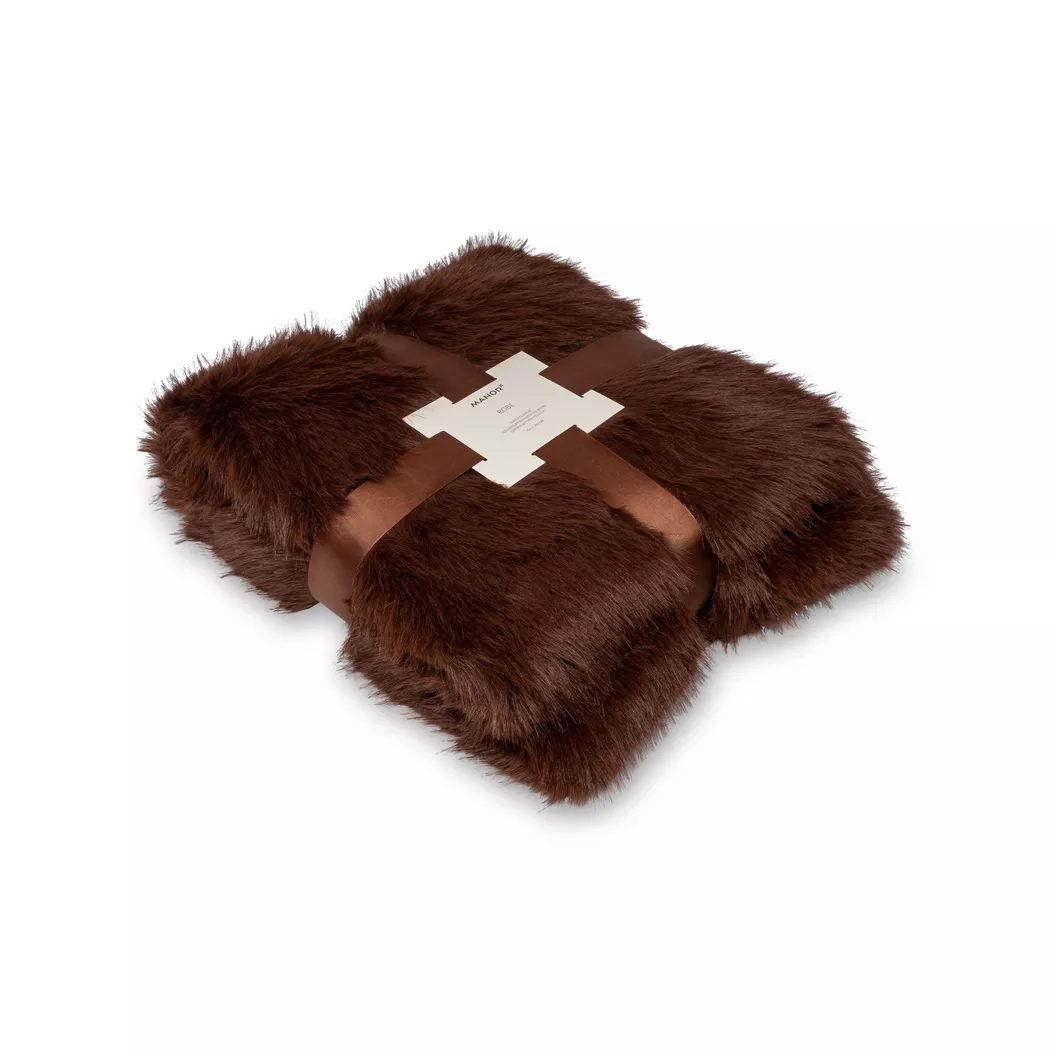 Manor Kunstfelldecke Blanket Dark Brown 150x200cm 2