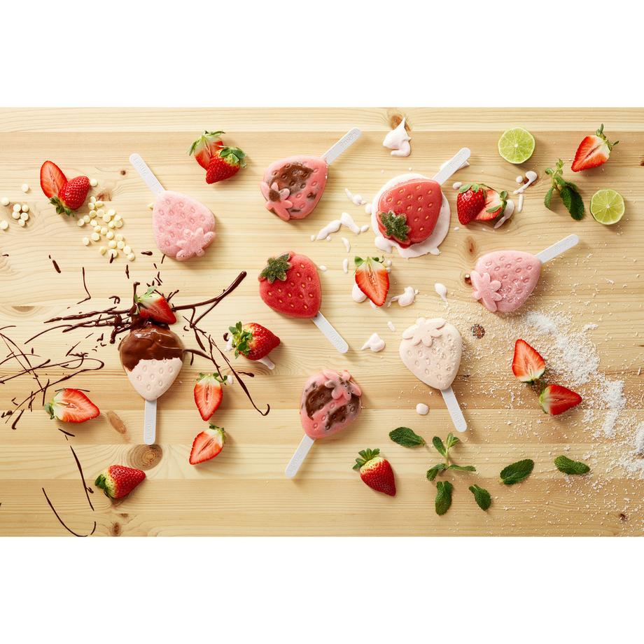 LeKUe Set formine ghiaccio Fragola 