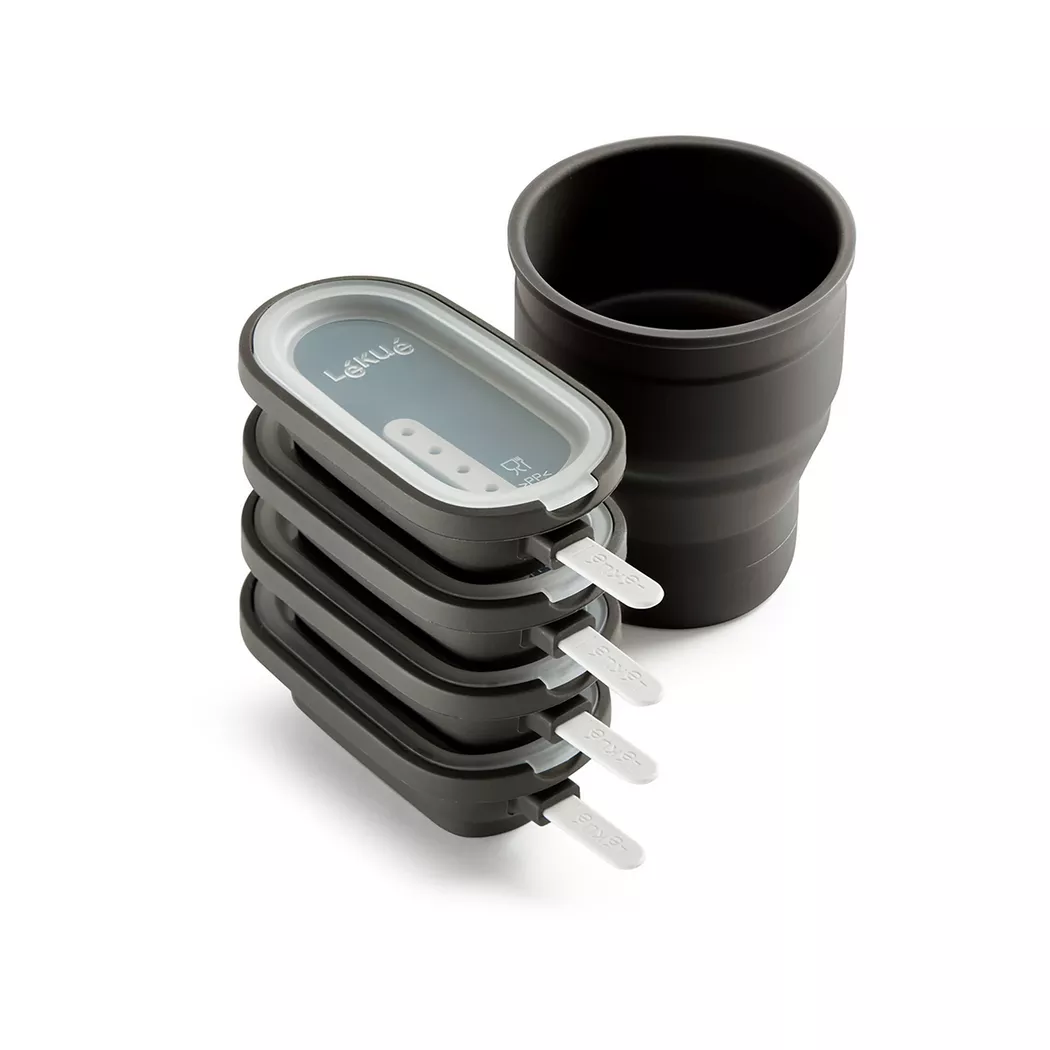 Lékué - Eis am Stiel-Formen-Set, 14cm, Braun