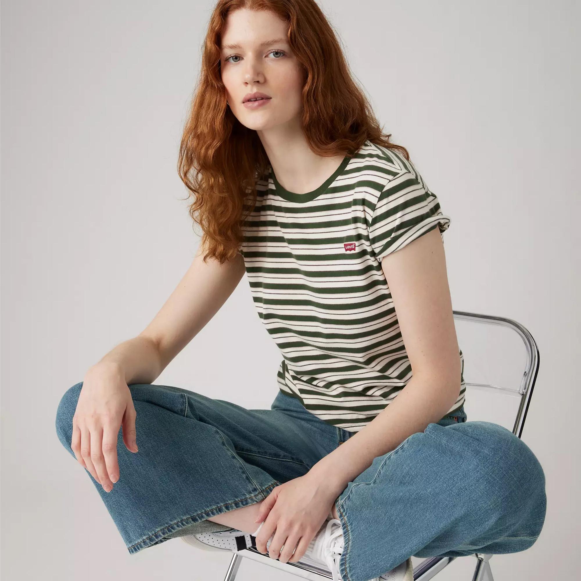 Levi's® T-shirt a righe a maniche corte girocollo  