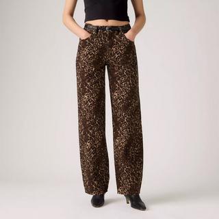 Levi's® Leopard Print Mid Rise Straight Leg Jeans  