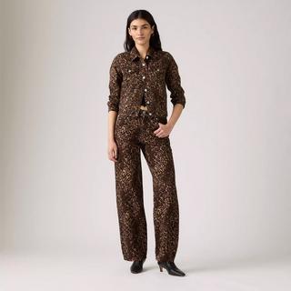 Levi's® Leopard Print Mid Rise Straight Leg Jeans  