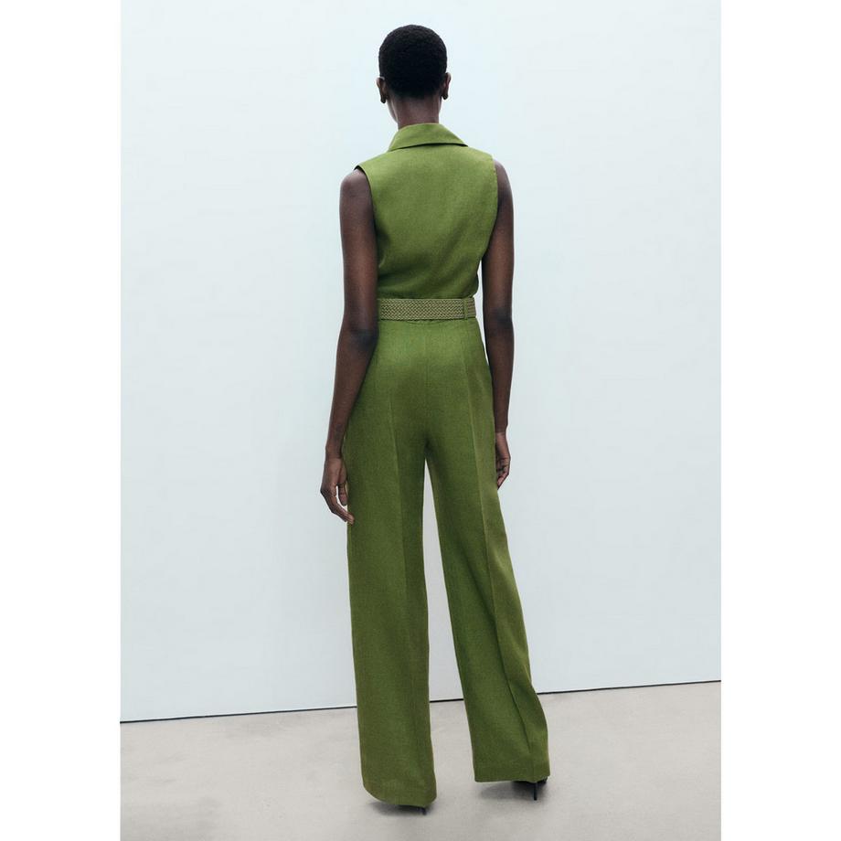 MANGO Nana Ärmelloser Kragen Jumpsuit  