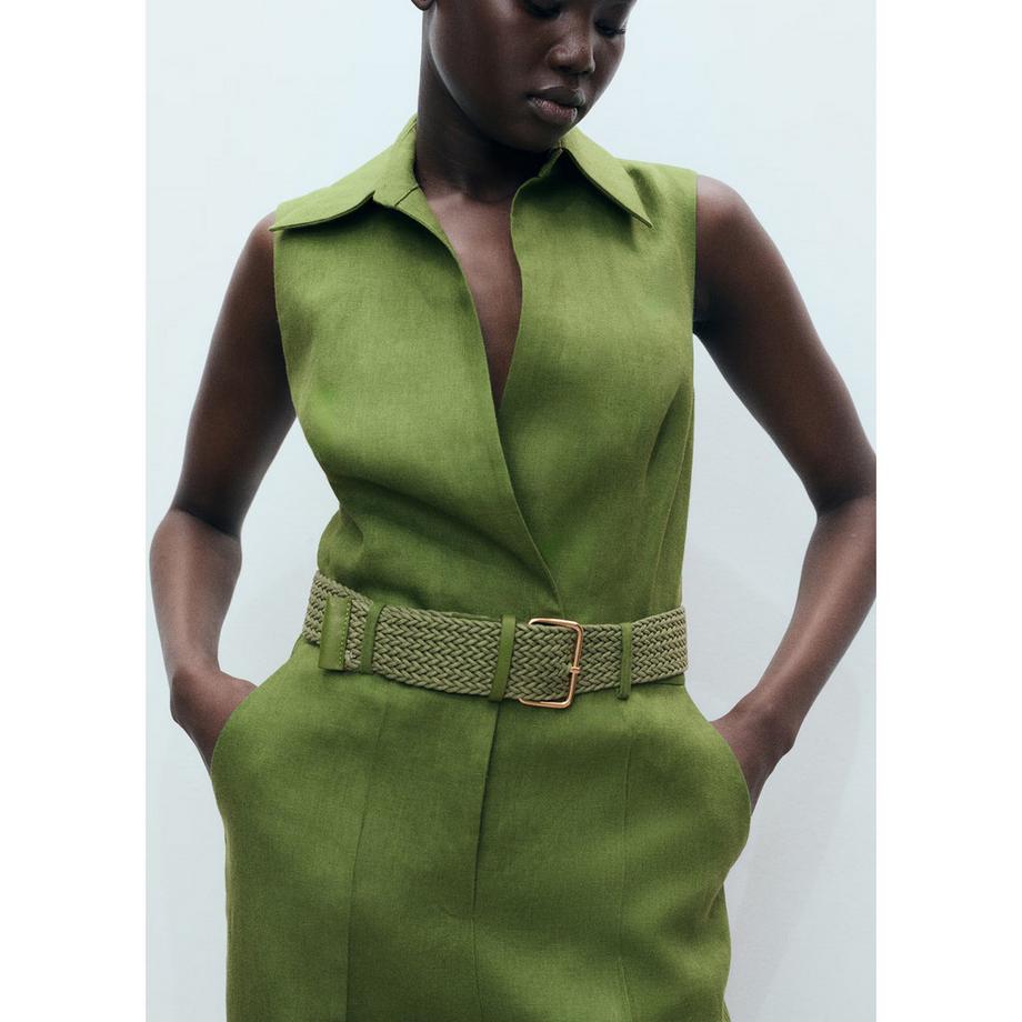 MANGO Nana Ärmelloser Kragen Jumpsuit  