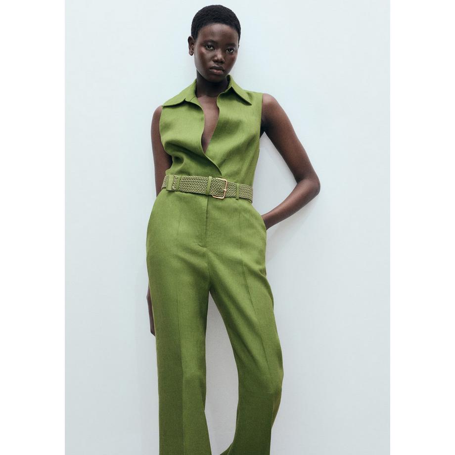 MANGO Nana Ärmelloser Kragen Jumpsuit  