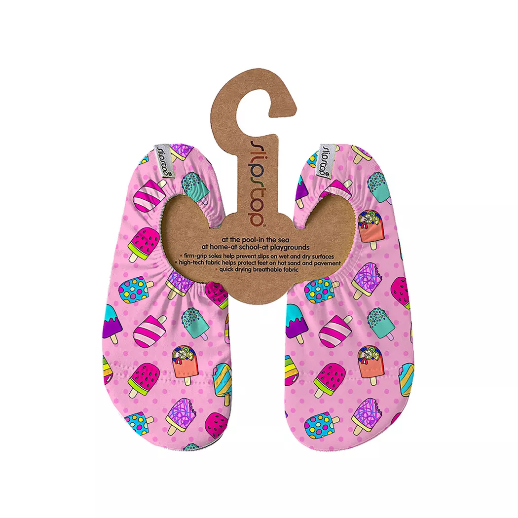 Slipstop - Badesandalen, Badesandalen mit Eiscreme Muster, 18-20, Rosa