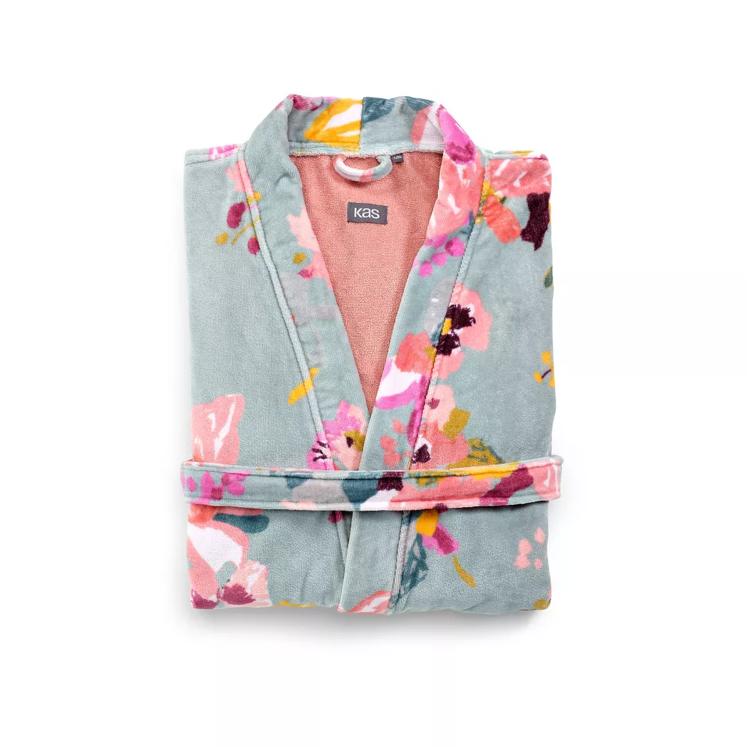 Kas - Bademantel, unisex, für Damen, Aquamarine, Größe L/XL 2