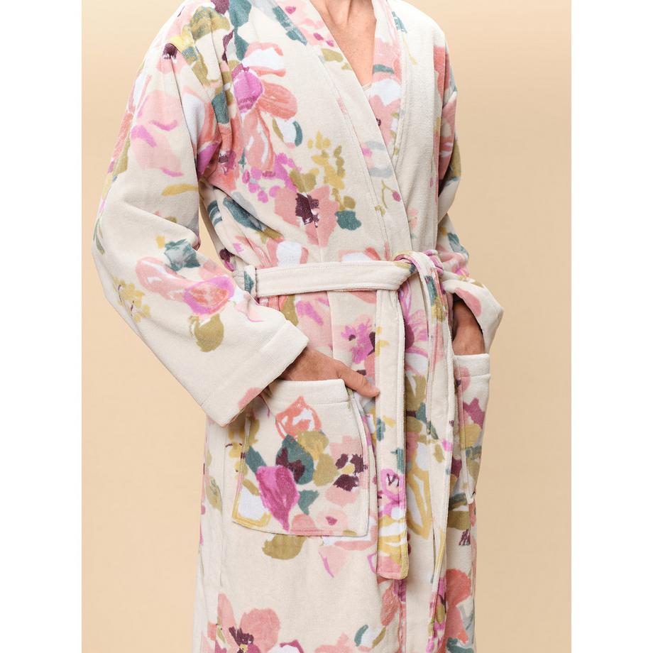 Kas Emeline Unisex Bademantel Blumenmuster  