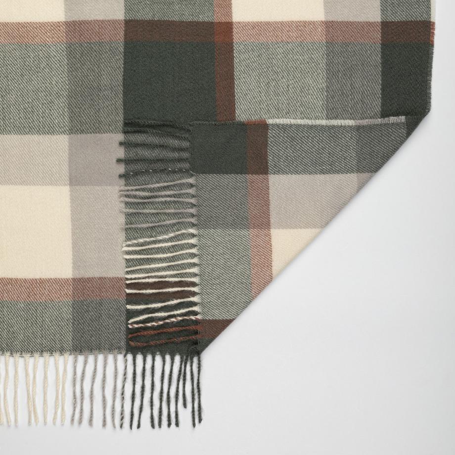 Manor Woman Sciarpa a quadri con frange  