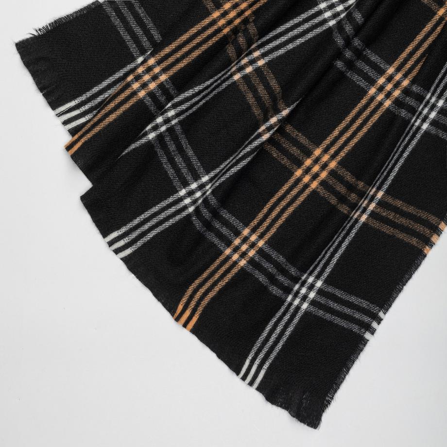 Manor Woman Echarpe Carreaux avec Franges  