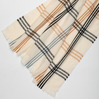 Manor Woman Echarpe Carreaux avec Franges  