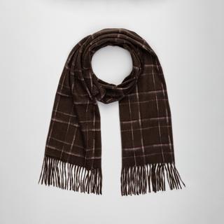 Manor Woman Sciarpa a quadri con frange  