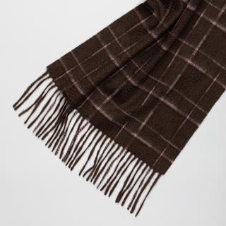 Manor Woman Sciarpa a quadri con frange  