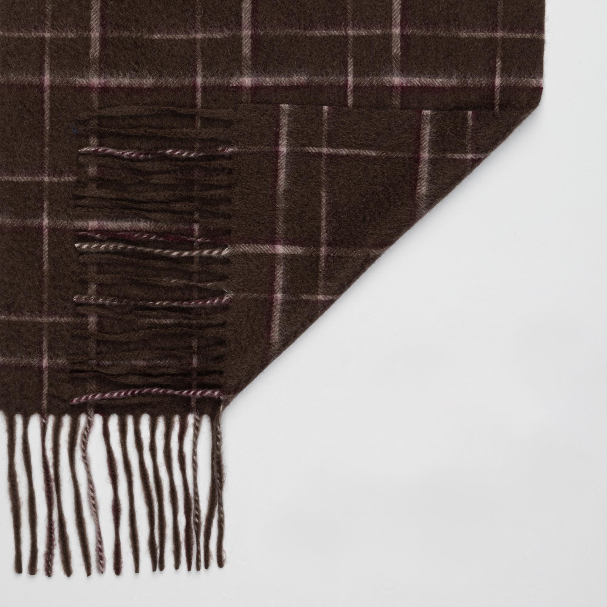 Manor Woman Sciarpa a quadri con frange  