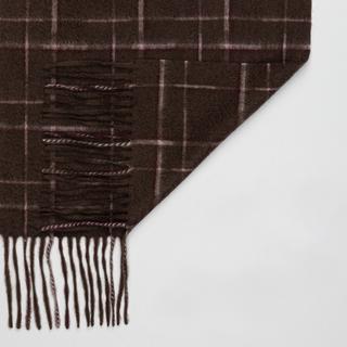 Manor Woman Sciarpa a quadri con frange  