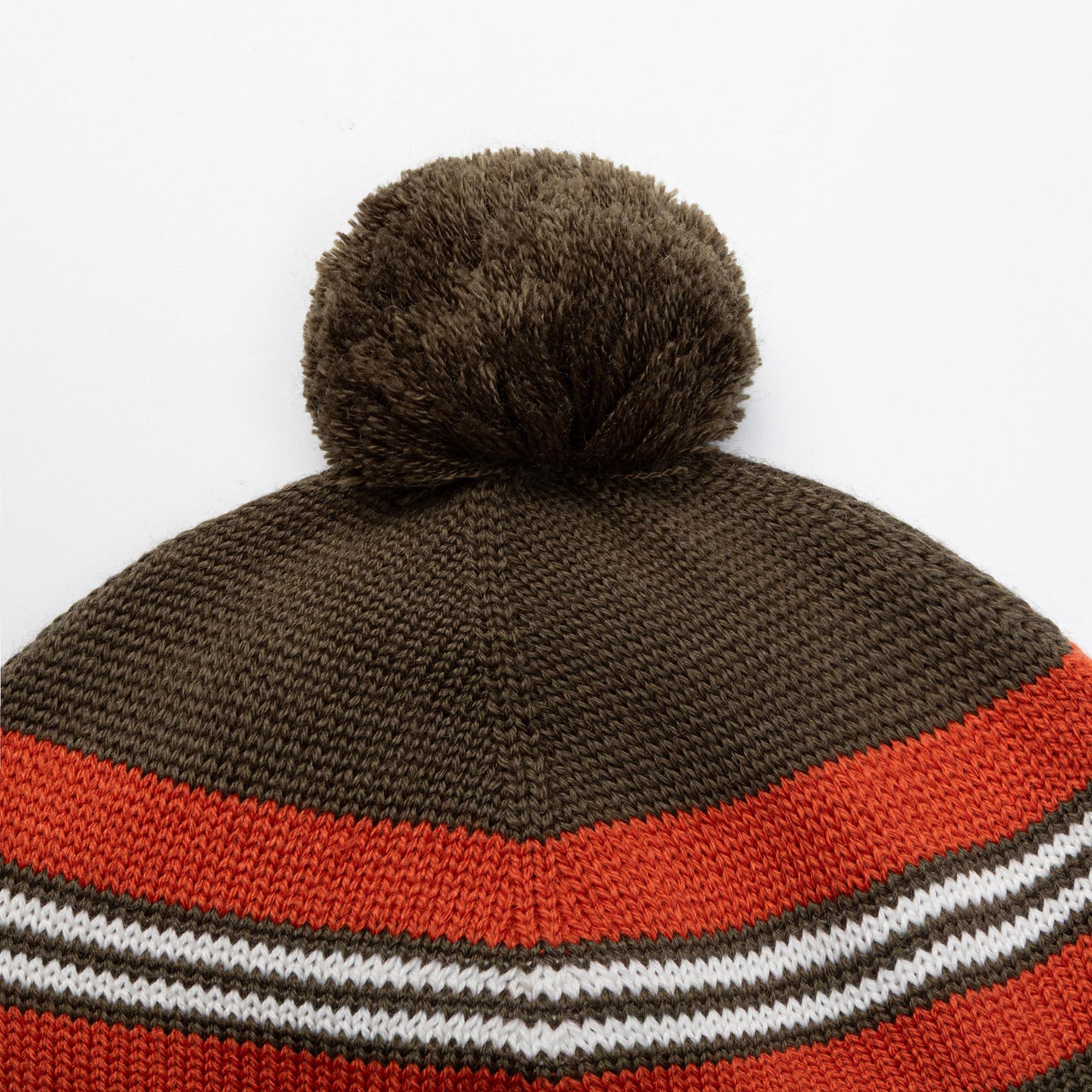 Manor Woman Berretto a Righe con Pompon  