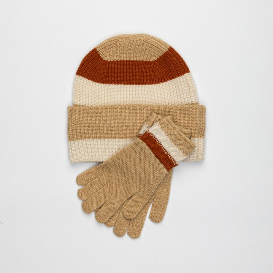 Manor Woman Berretto a coste a righe  