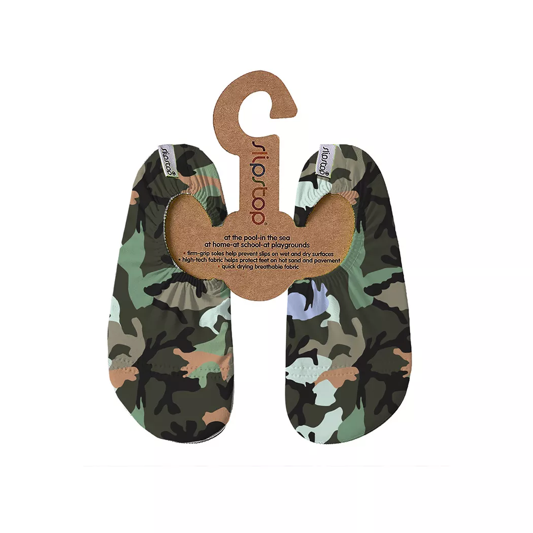 Slipstop - Badesandalen, Camouflage Badesandalen, 30-32, Black