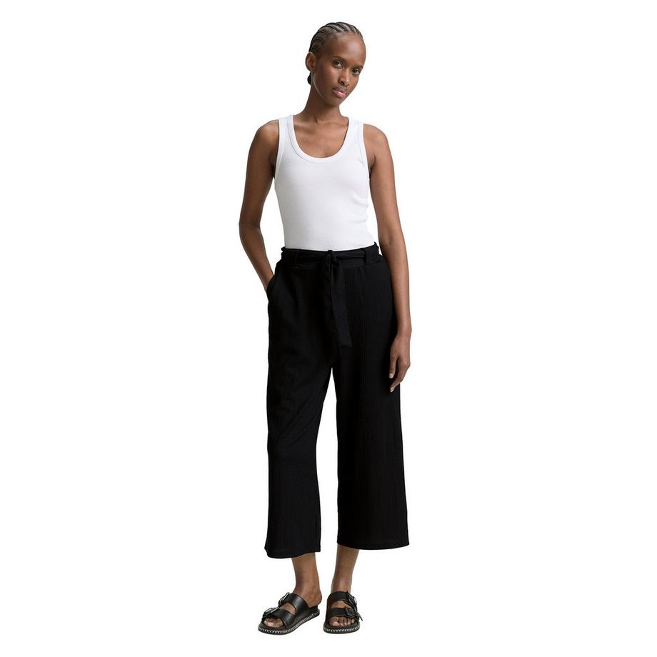 TOM TAILOR Denim Pantalon Culotte Rayé Jacquard  