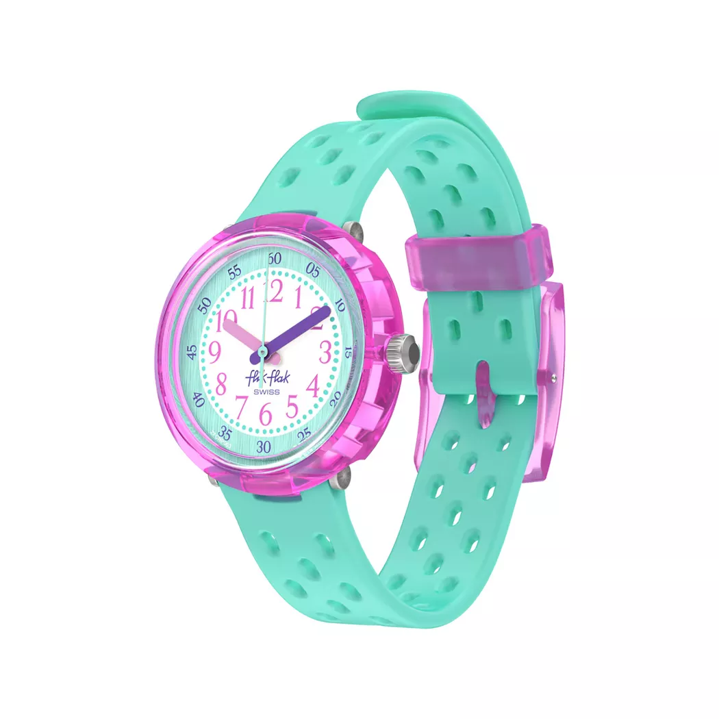 flik-flak - Analoguhr, Fizz In Mint, 32mm, Türkisblau