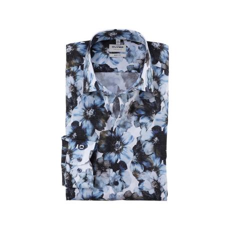 OLYMP Body Fit Chemise Business Motif Floral  